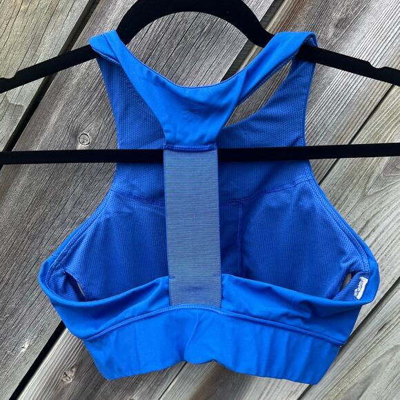 Athleta Blue Racerback High Neck Sports Bra Workout Tank‎ Top Size S - Picture 7 of 7